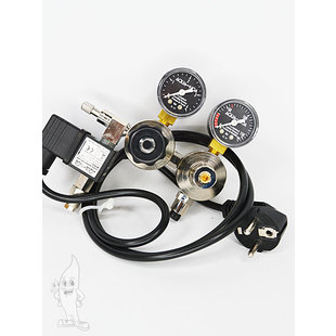 Aqua-Noa CO2 tweetraps dubbele kamer drukregelaar MM+ incl. magneetventiel voor hervulbare flessen