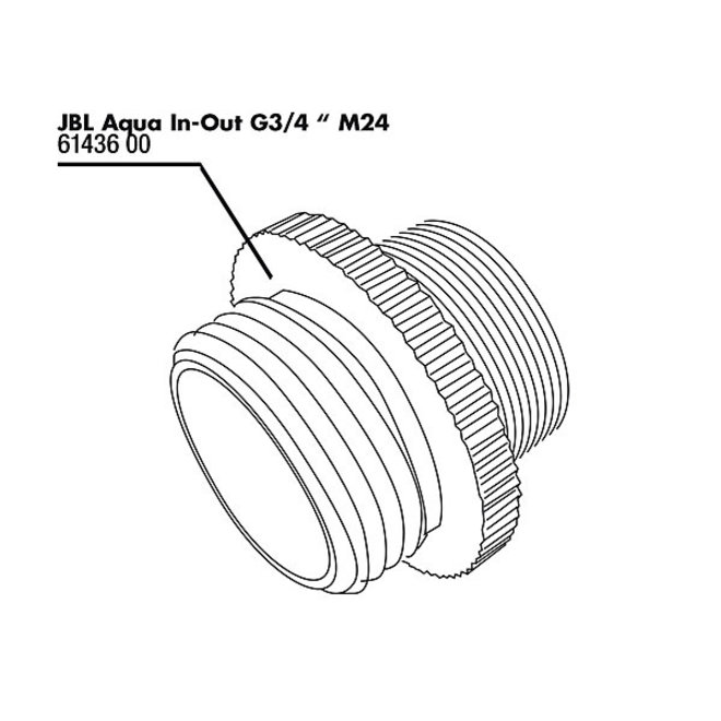 JBL ond. 6143600 Aqua In-Out Metaaladapter G3/4 M24