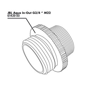 JBL ond. 6143900 Aqua In-Out Metaaladapter G3/4 M28/M22