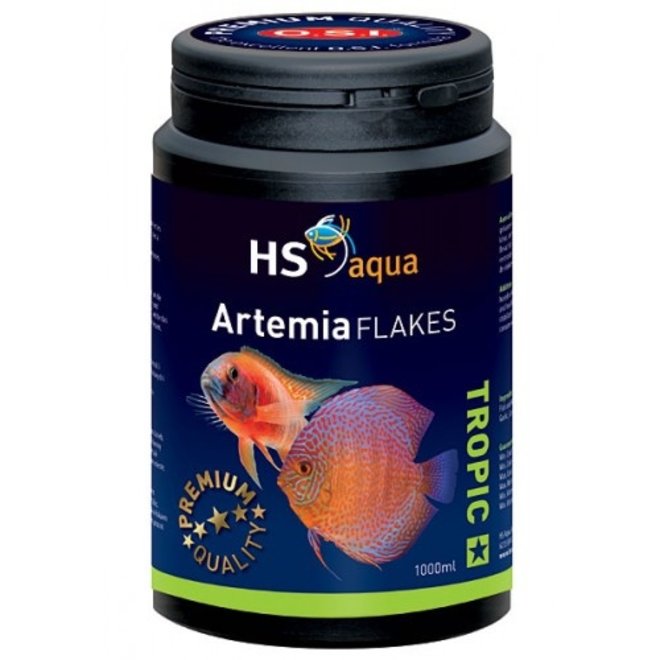 HS Aqua / O.S.I. Artemia flakes 1000 ml/200 g, artemia vlokkenvoer