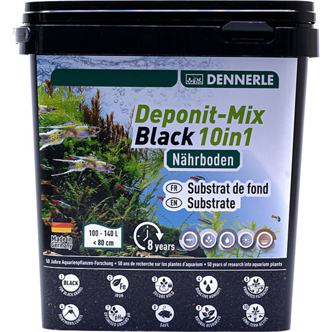 Dennerle Deponit-Mix black 10 in 1 voor aquaria 100-140 liter 4,8 kg