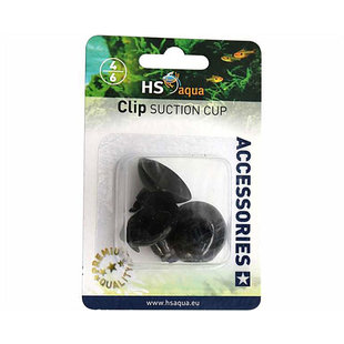 HS Aqua zuignap met clip 4/6 mm 3 stuks zwart