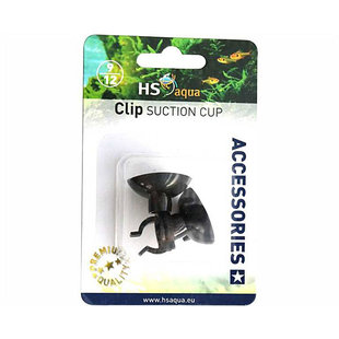 HS Aqua zuignap met clip 9/12 mm 2 stuks zwart