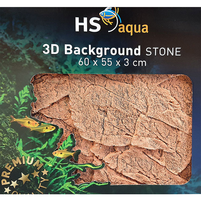 HS Aqua 3D Achterwand Stone Brown 60x55x3 cm