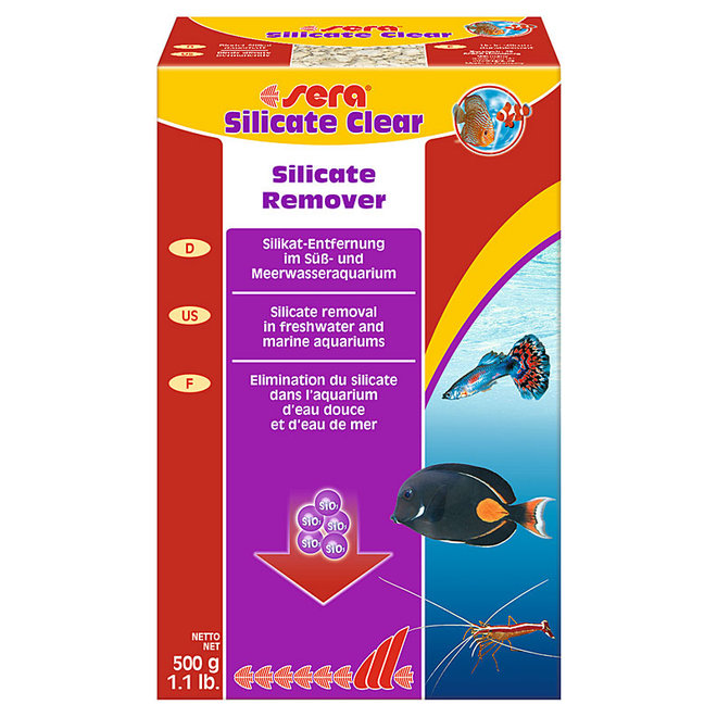 Sera Silicate Clear 500 ml verwijderen van Silicaten