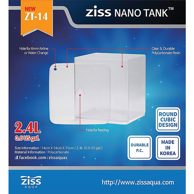 Ziss Aqua ZT-14 Betta box nano aquarium 2,4 liter