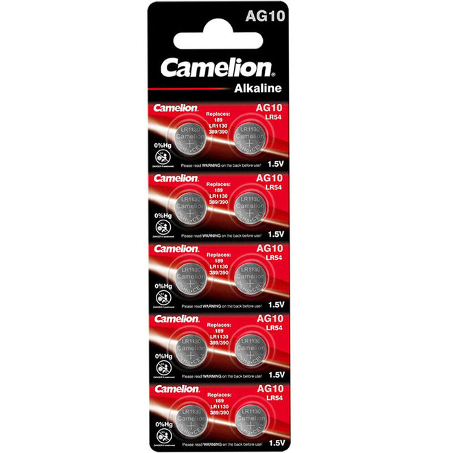 Camelion Alkaline LR54 1.5V blister 10 stuks knoopcel