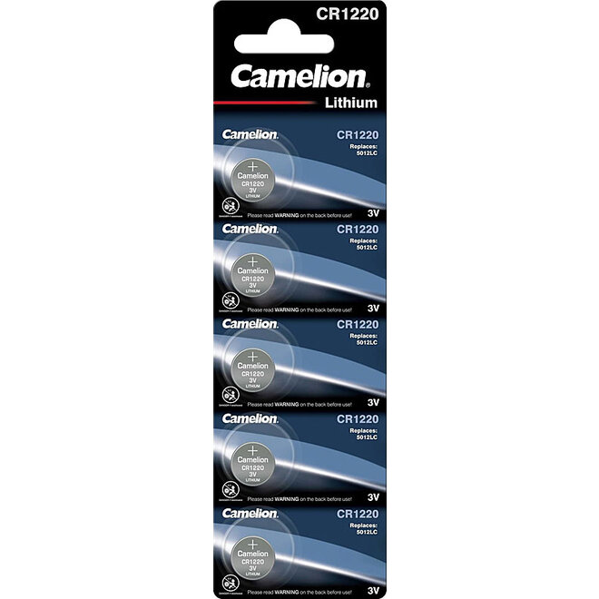 Camelion Lithium CR1220 3V blister 5 stuks knoopcel