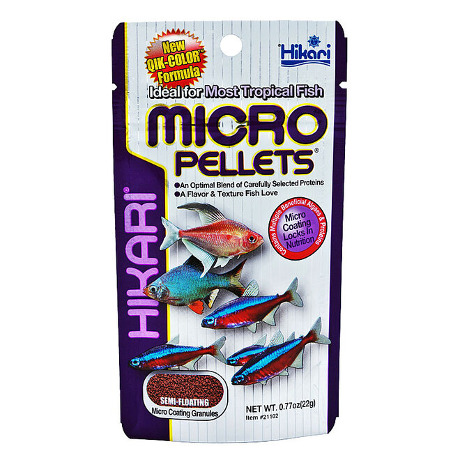 Hikari Tropical Micro Pellets 22 gram, langzaam zinkend granulaatvoer