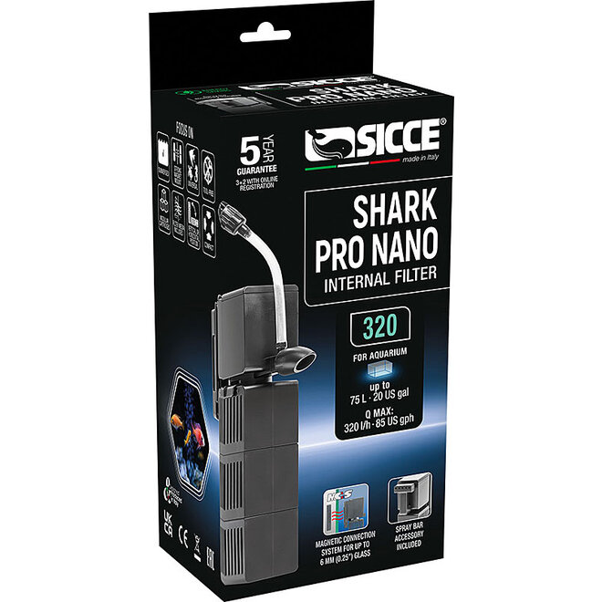 Sicce Shark Pro Nano 320 binnenfilter