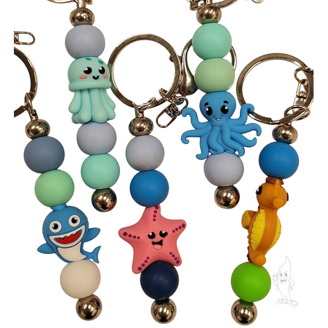 APO dieren sleutelhanger blauw/groen (DierenLot)