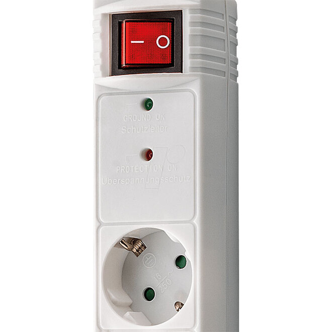 Goobay Stekkerdoos met overspanningsbeveiliging, 6-voudig