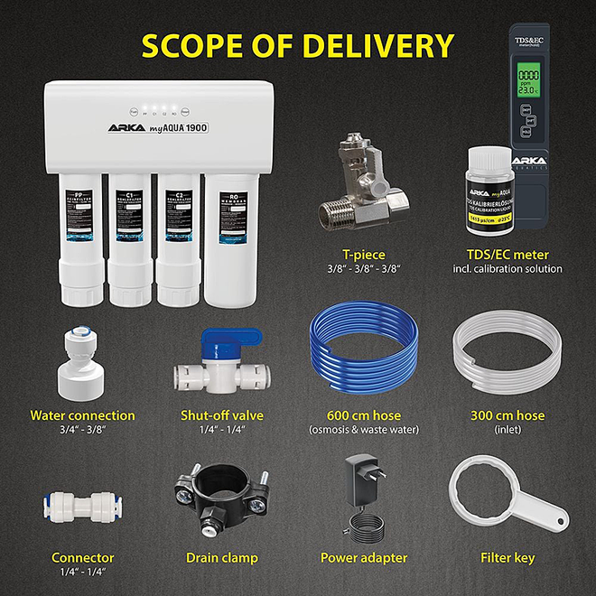 Arka myAqua 1900 omgekeerde osmose 1900L/dag