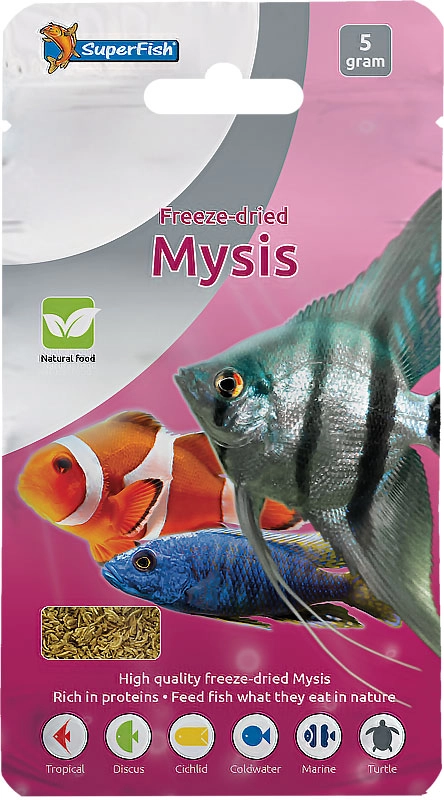 Myse Fish Superfish Freeze Dried Mysis - voor de mooiste aquariumplanten en producten