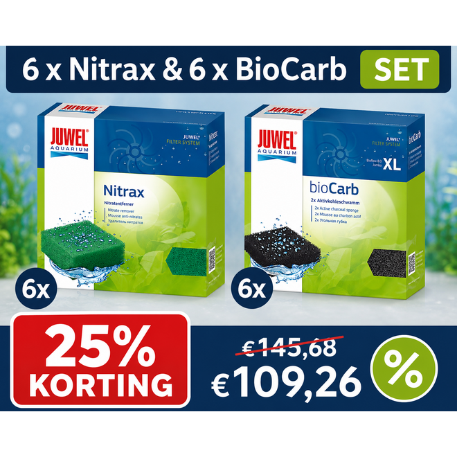 Juwel XL jumbo 8.0 set, 6 x Nitrax & 6 x BioCarb