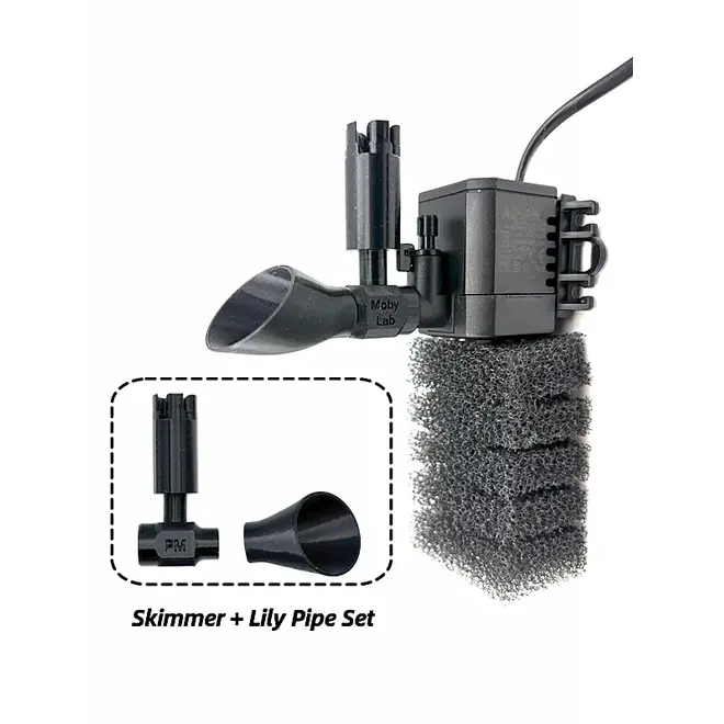 Moby Lab Skimmer met Lily Pipe Set Aquael Pat Mini