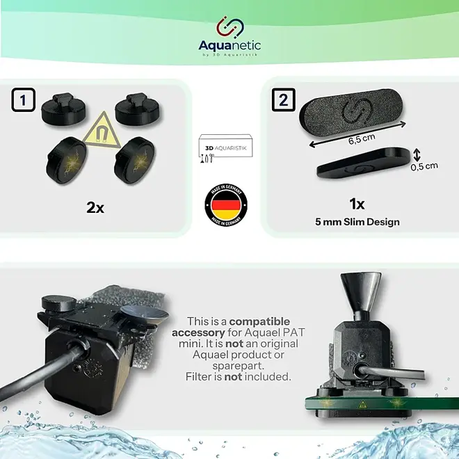 3D Aquaristik Magneethouder voor Aquael Pat Mini