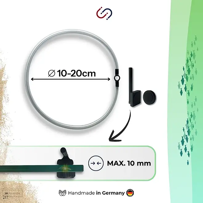 3D Aquaristik Drijvende voeder- en plantenring met magneethouder