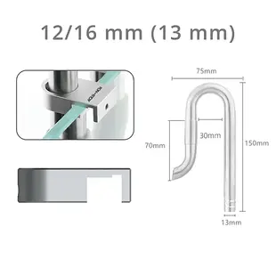 Aqua-Noa RVS Compacte uitstroombuis incl. montagebeugel