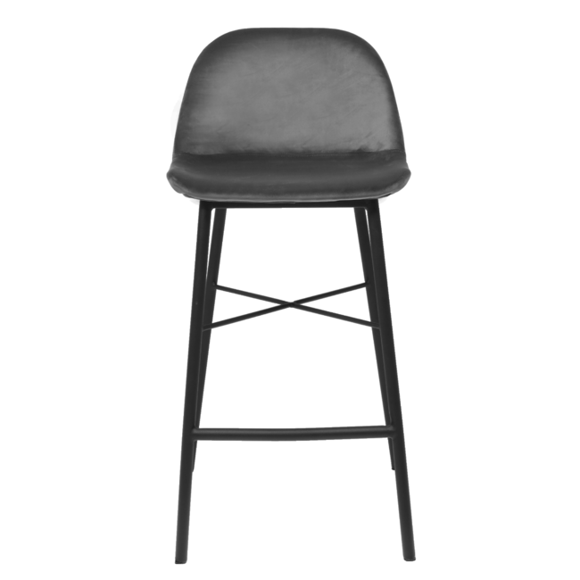 Kick Collection Barkruk Jeff - Velvet Grijs