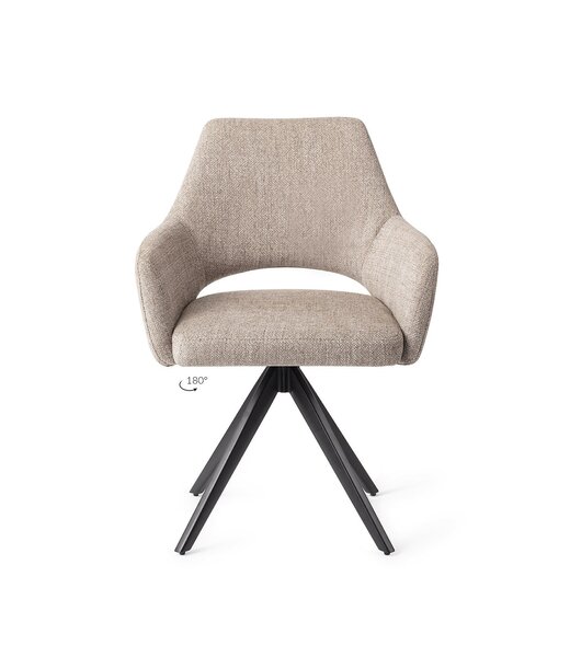Jesper Home Yanai Biscuit Beach Eetkamerstoel - Turn Black
