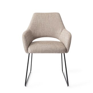 Jesper Home Yanai Biscuit Beach Eetkamerstoel - Slide black