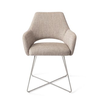 Jesper Home Yanai  Biscuit Beach Eetkamerstoel - Cross Steel