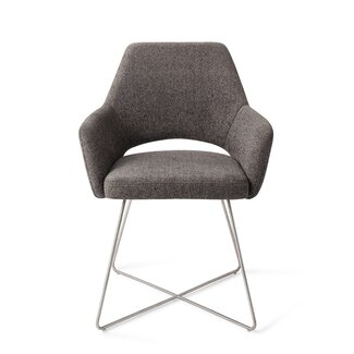 Jesper Home Yanai Eetkamerstoel - Amazing Grey Cross Steel