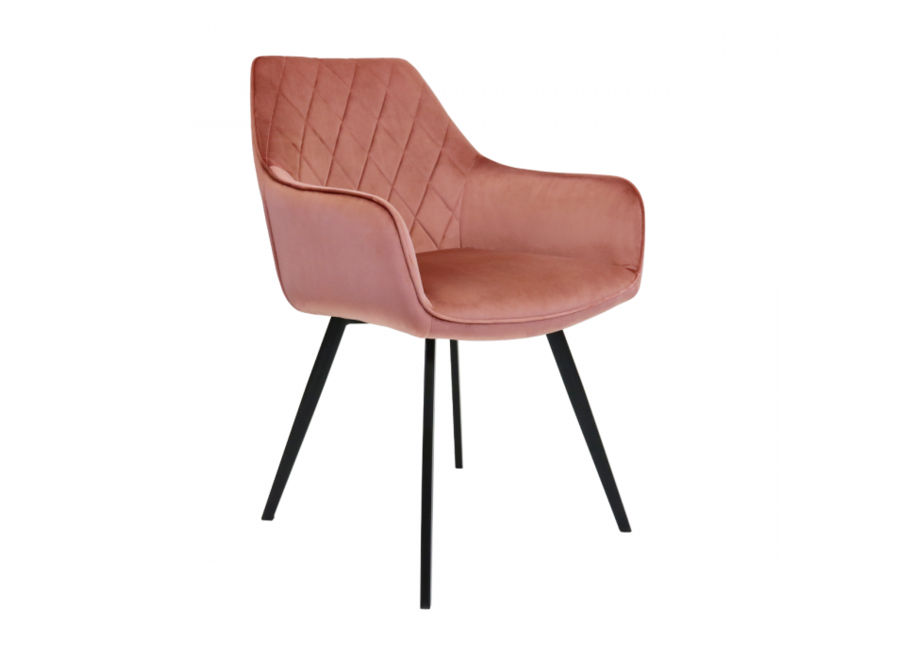 Kick eetkamerstoel Karl Velvet Roze Hippe Stoelen