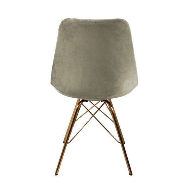 Kick Collection Kuipstoel Velvet Champagne - Goud frame