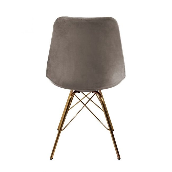 Kick Collection Kuipstoel Velvet Taupe - Goud frame