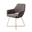 Jesper Home Yanai Eetkamerstoel - Amazing Grey, Cross Gold