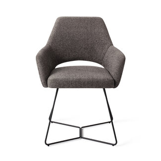 Jesper Home Yanai Eetkamerstoel - Amazing Grey, Beehive Black