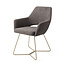 Jesper Home Yanai Eetkamerstoel - Amazing Grey, Beehive Gold