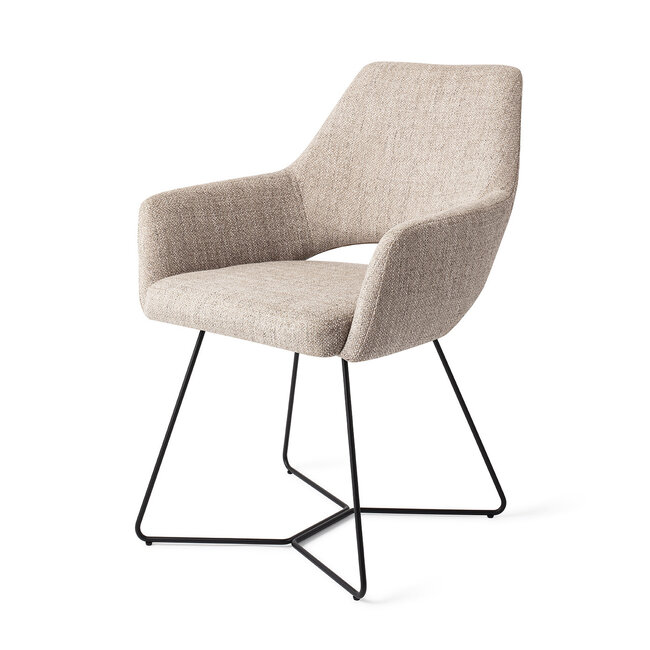 Jesper Home Yanai  Biscuit Beach Eetkamerstoel - Beehive Black