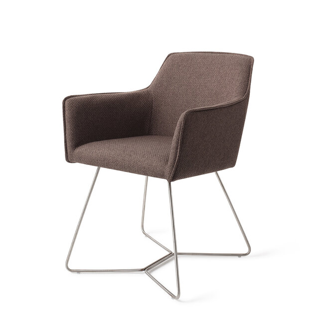 Jesper Home Hofu Eetkamerstoel - Potters Clay, Beehive Steel