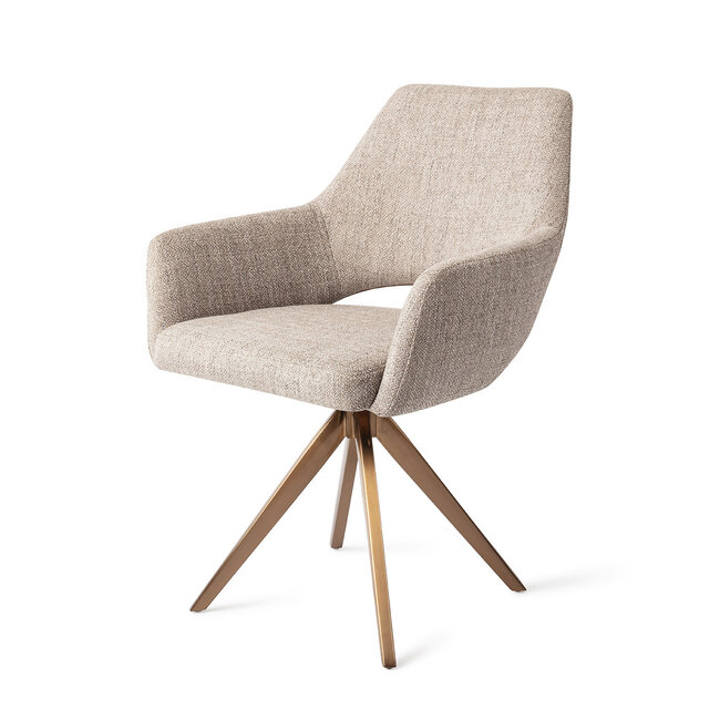 Jesper Home Yanai Biscuit Beach Eetkamerstoel - Turn  Rose Gold