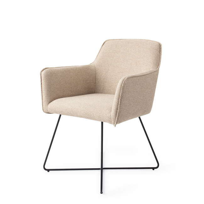 Jesper Home Hofu Eetkamerstoel - Wild Walnut, Cross Black