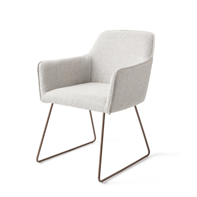 Jesper Home Hofu Checkers Charm Eetkamerstoel - Slide Rose Gold