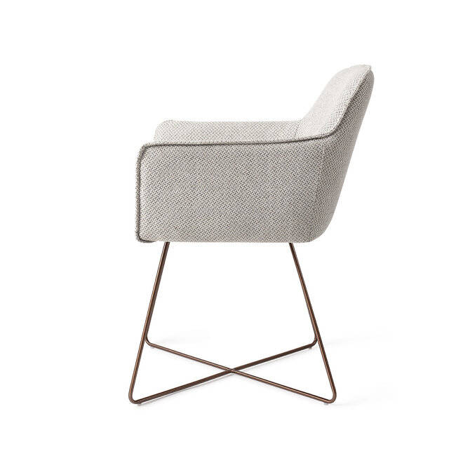 Jesper Home Hofu Checkers Charm Eetkamerstoel - Cross Rose Gold