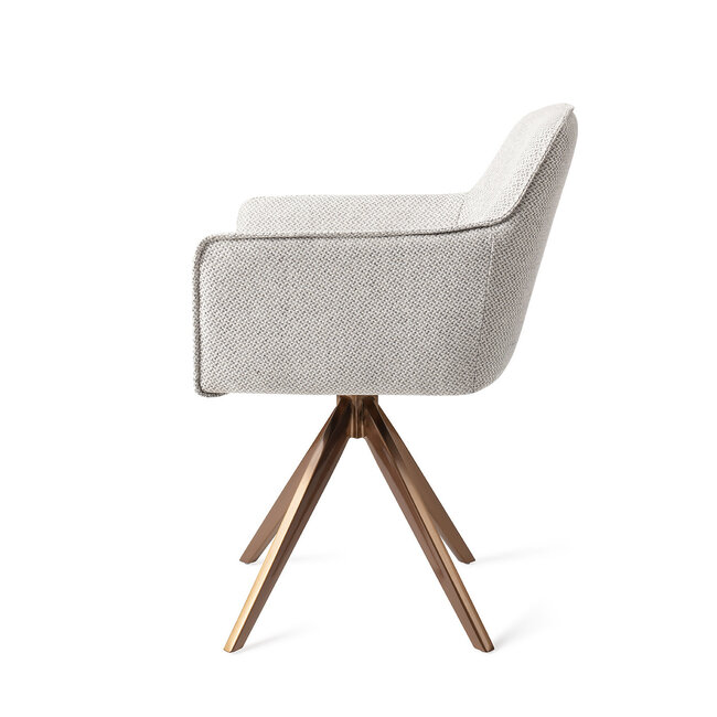 Jesper Home Hofu Eetkamerstoel - Checkers Charm, Turn Rose Gold