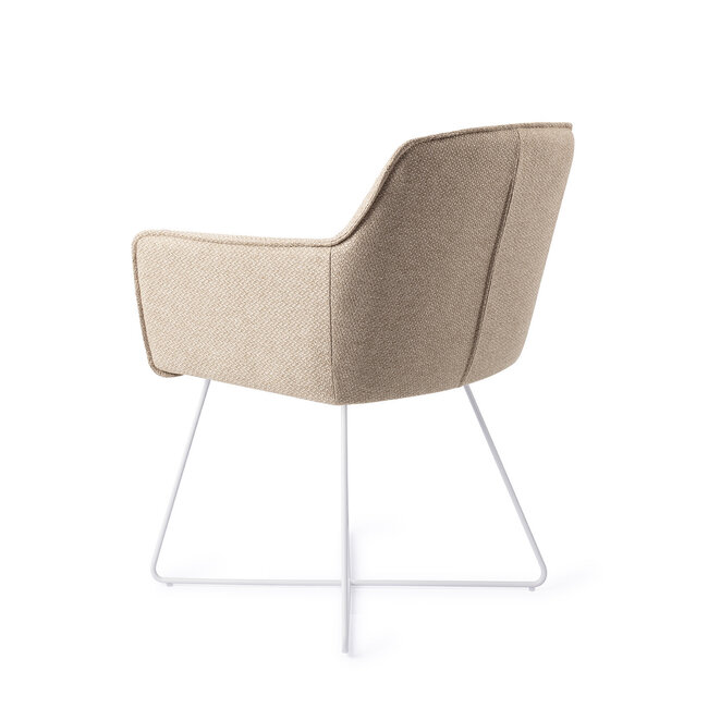 Jesper Home Hofu Eetkamerstoel - Wild Walnut, Cross White