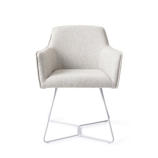 Jesper Home Hofu Checkers Charm  Eetkamerstoel - Beehive White