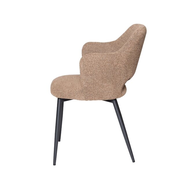 Eetkamerstoel Empoli | Sneak Caramel - Fix black