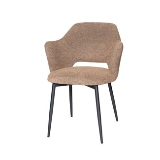 Eetkamerstoel Empoli | Sneak Caramel - Fix black