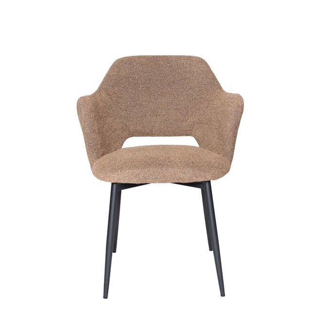 Eetkamerstoel Empoli | Sneak Caramel - Fix black