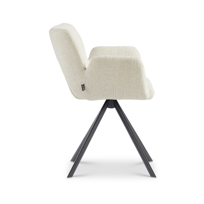 Dyyk Eetkamerstoel Falco - Stof Baran Natural - Draaibaar