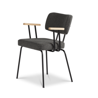 Dyyk Eetkamerstoel Ted - Armleuning | New Wool Antracite