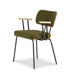Dyyk Eetkamerstoel Ted - Armleuning | New Wool Green