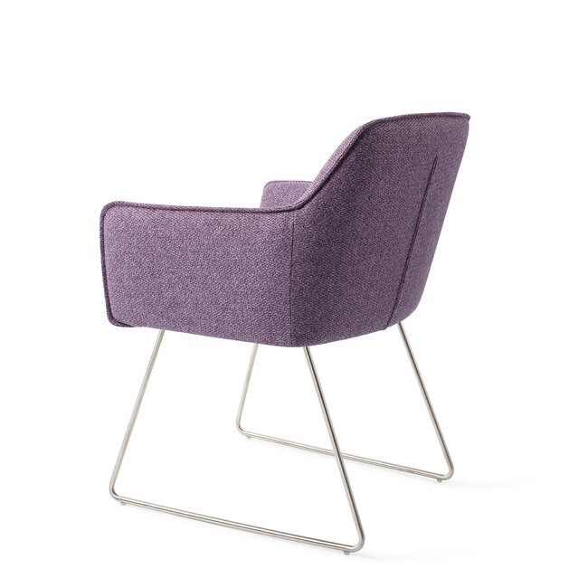 Jesper Home Hofu Eetkamerstoel -  Violet Daisy, Slide Steel
